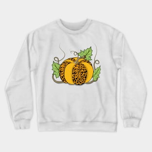 Cheetah Print Pumpkin Art Crewneck Sweatshirt